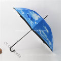 22"X8k Colored Adhesive Plaster Fabric Straight Sun Umbrella (YSS0146-2)